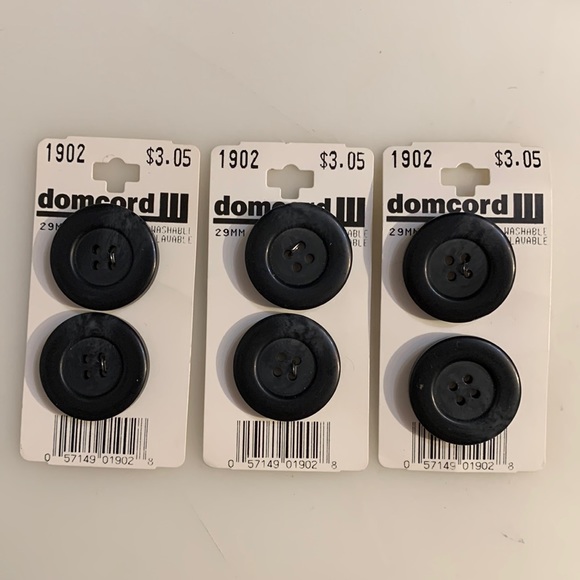 Set of 6 1” dark navy buttons - Picture 1 of 1